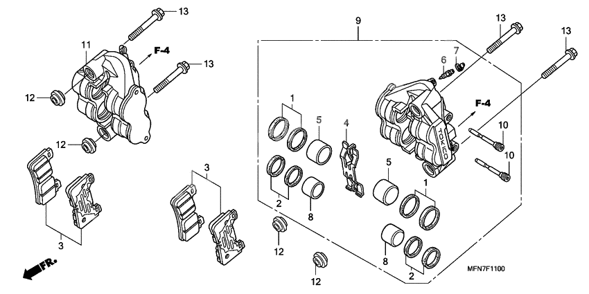 Front brake caliper              

                  CB1000R