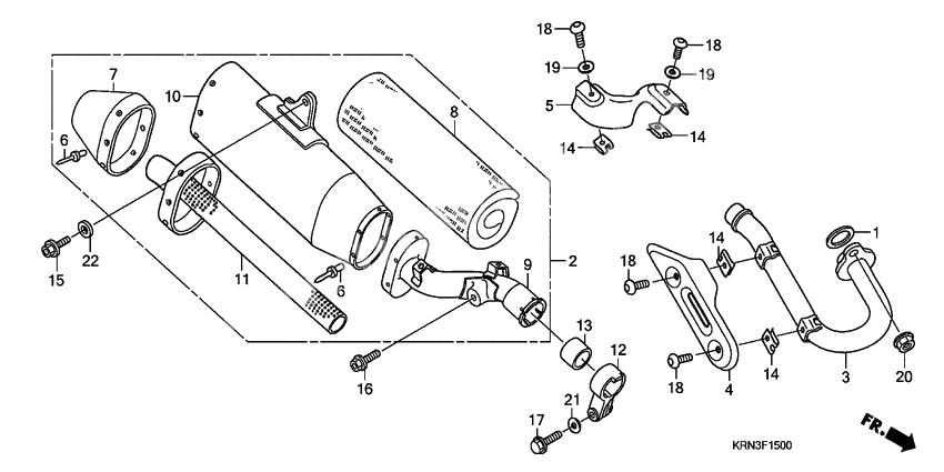 Exhaust muffler              

                  CRF250R4