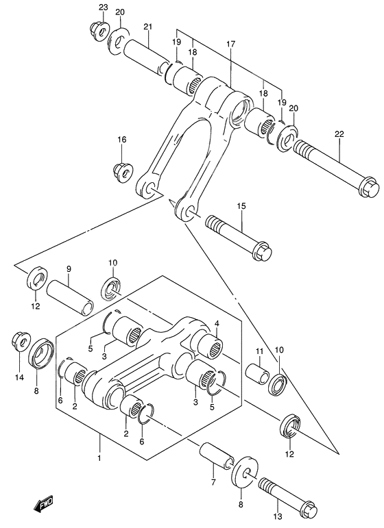 Rear cushion lever              

                  Model k4/k5/k6