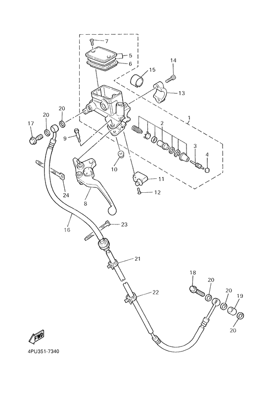 V. hauptbremszylinder 2