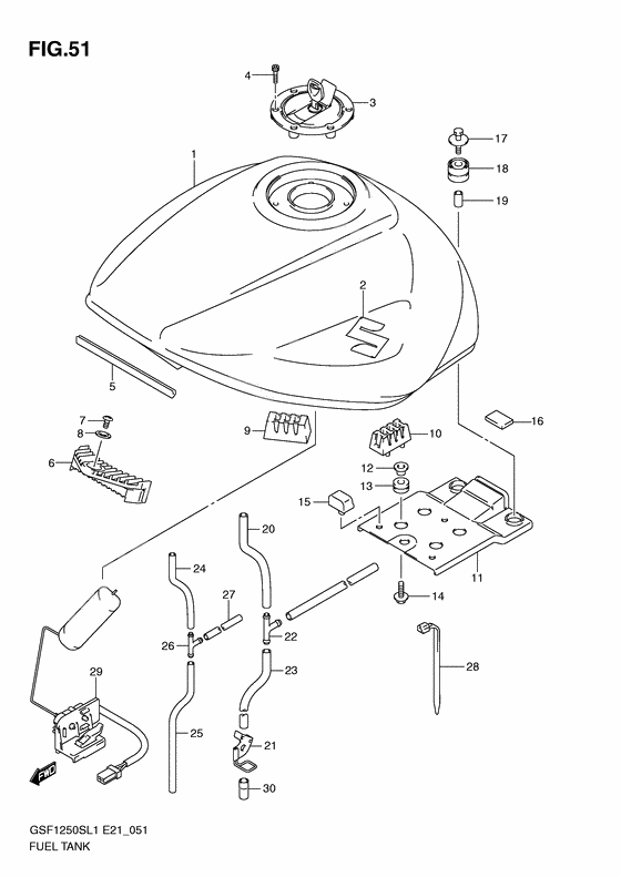 Tank fuel              

                  Gsf1250sl1 e21