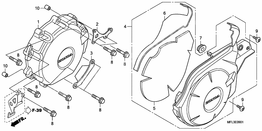 A.c. generator cover              

                  CBR 1000RA