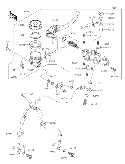 Front master cylinder