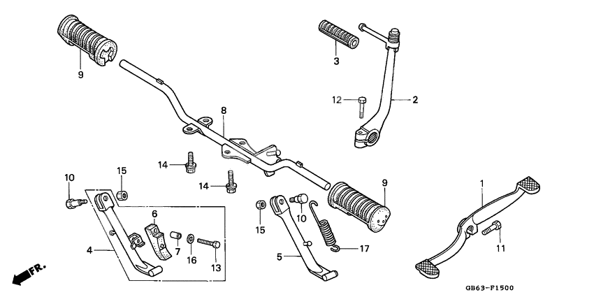 Step/kick arm/ change pedal