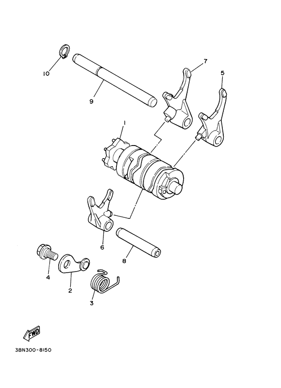 Shift cam. fork