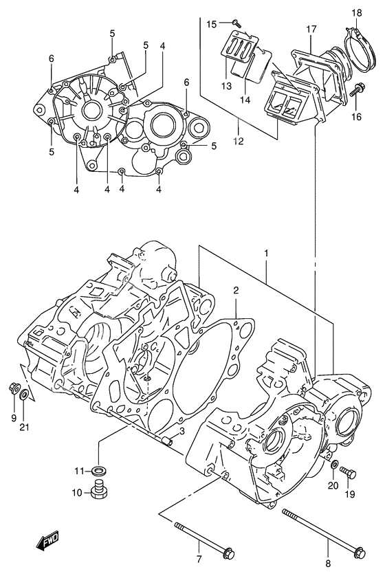 Crankcase              

                  Model t/v