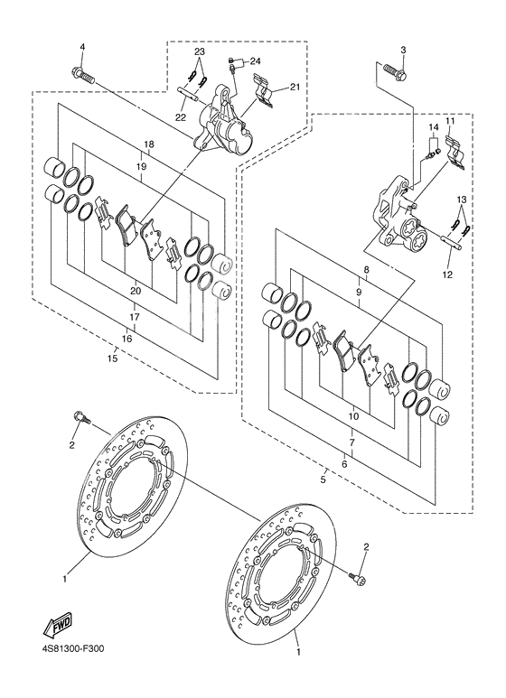 Front brake caliper