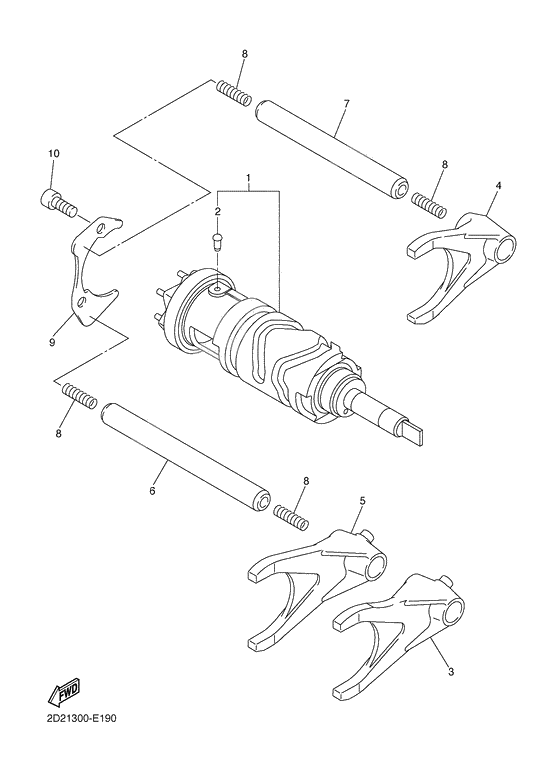 Shift cam & fork