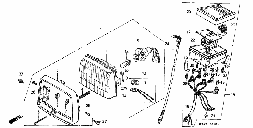 Headlight/speedometer              

                  C90E/MF/G/MG/N/MN