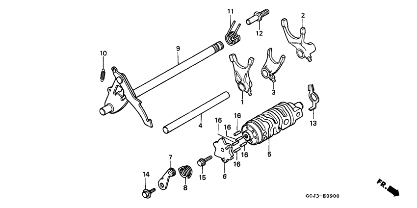 Shift drum/shift fork