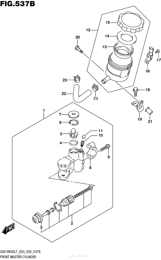 Передний тормозной цилиндр (Gsx-R600L7 E28)