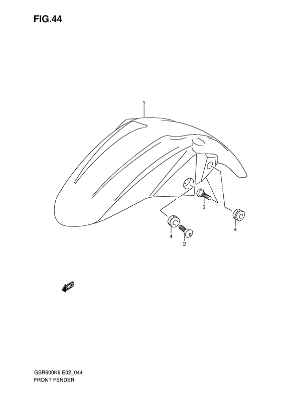 Front fender              

                  Gsr600k6/uk6/k7/uk7