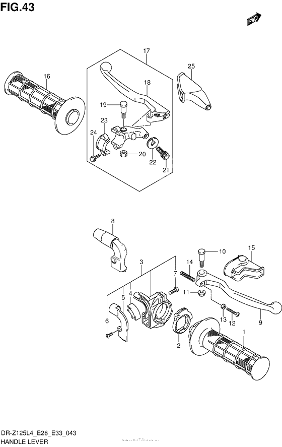 Ручки руля (Dr-Z125Ll4 E28)