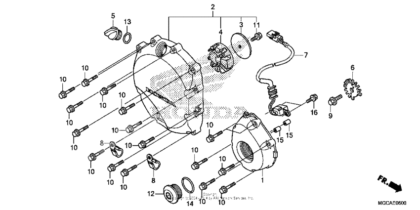 Right crankcase cover