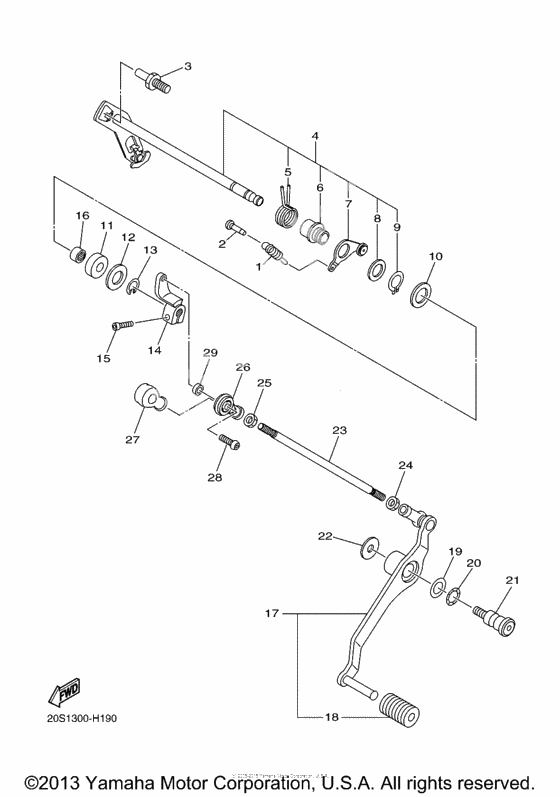 Shift shaft