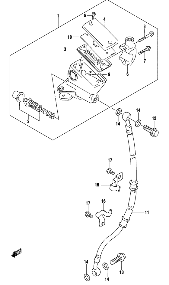 Front master cylinder              

                  Gs500fk4/fuk4