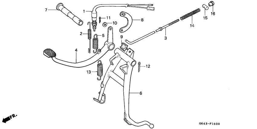 Main stand/brake pedal