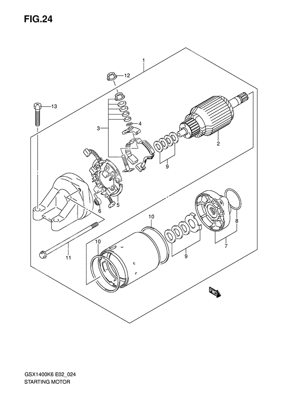 Starting motor