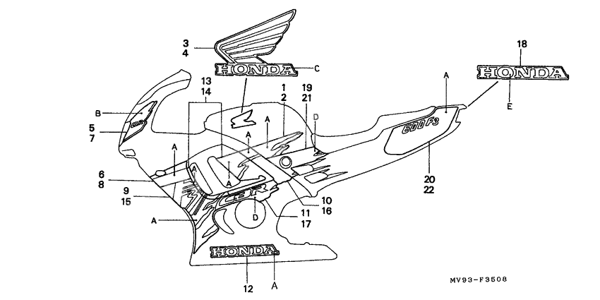 Decal              

                  CBR600F3T