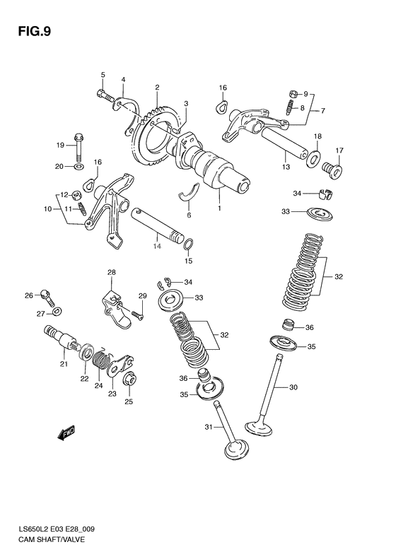 Cam shaft/valve