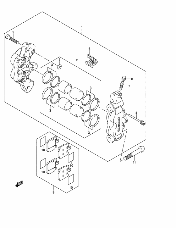 Front caliper              

                  Model k3