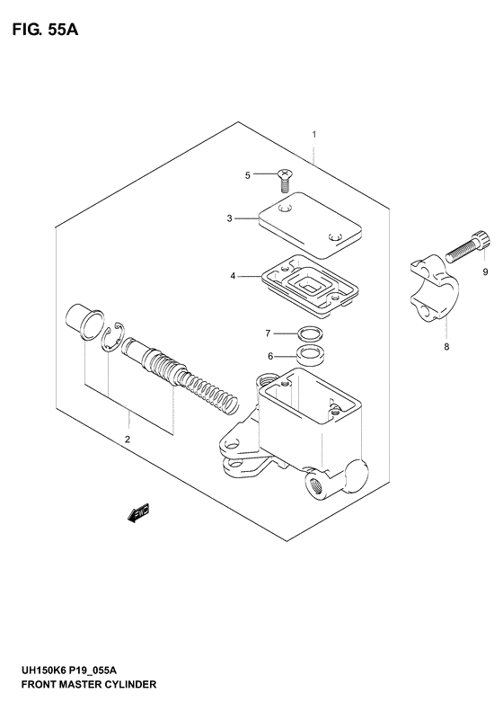 Front master cylinder              

                  Model k4/k5/k6