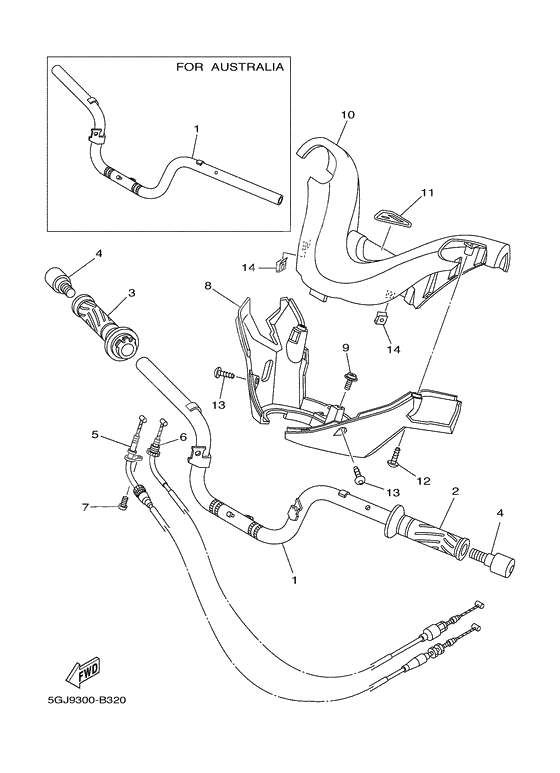 Steering handle & cable