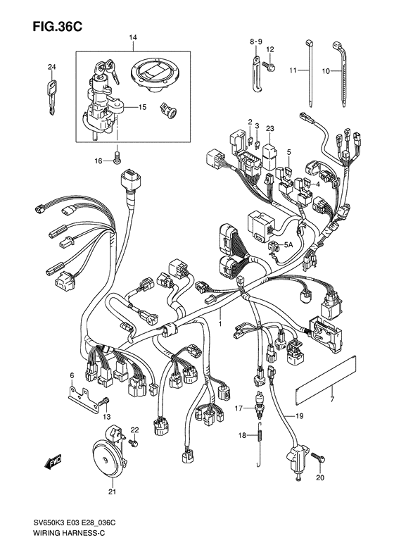 Wiring harness              

                  Sv650ak7