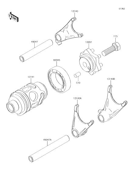 Gear Change Drum/Shift Fork(s)