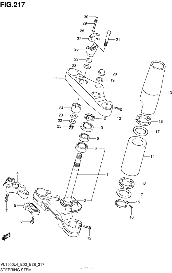 Steering Stem (Vl1500L4 E28)