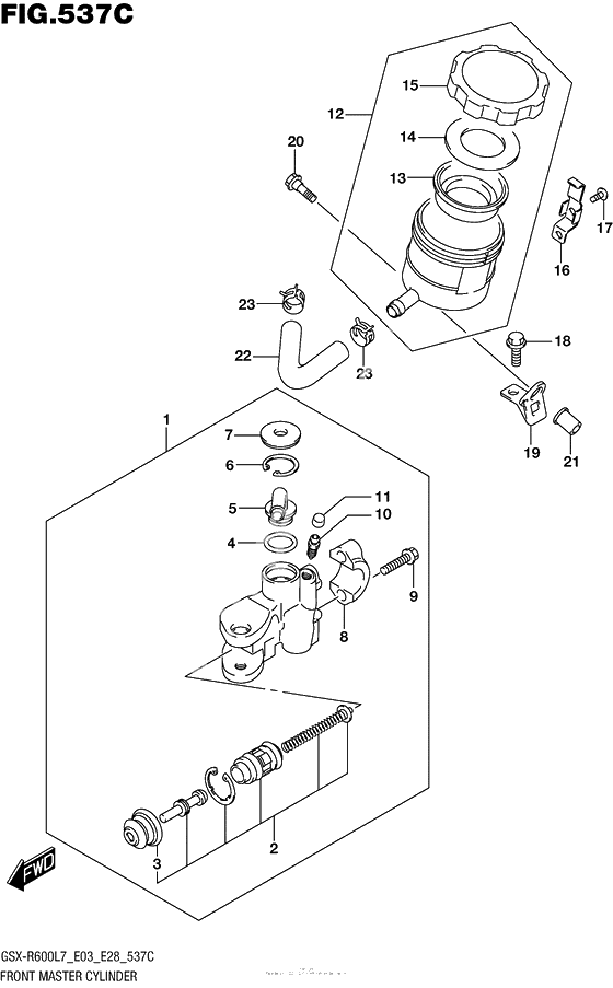 Передний тормозной цилиндр (Gsx-R600L7 E33)