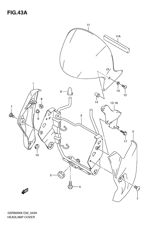 Headlamp cover front fender              

                  Model k8