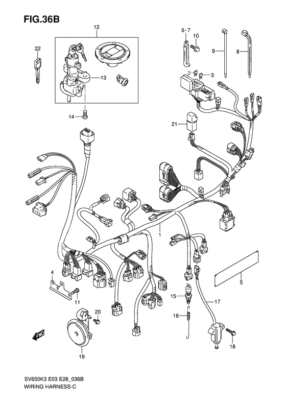 Wiring harness              

                  Sv650k7