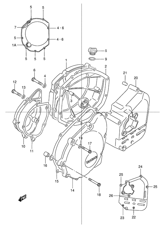 Crankcase cover ass`y (v