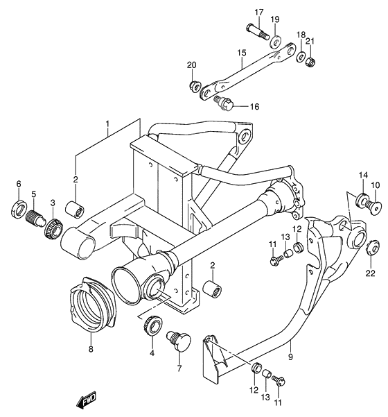 Rear swinging arm              

                  Model k3/k4/k5