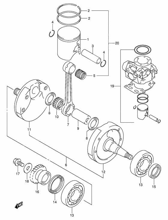 Crankshaft              

                  Model k1/k2