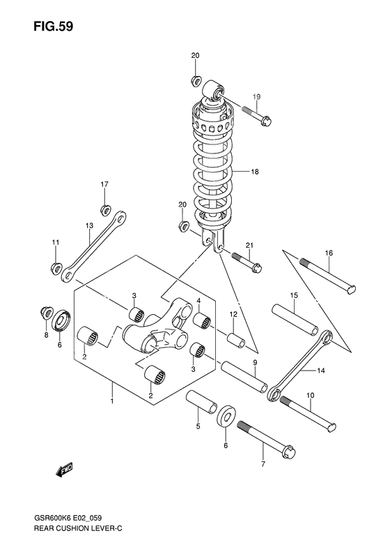 Rear cushion lever