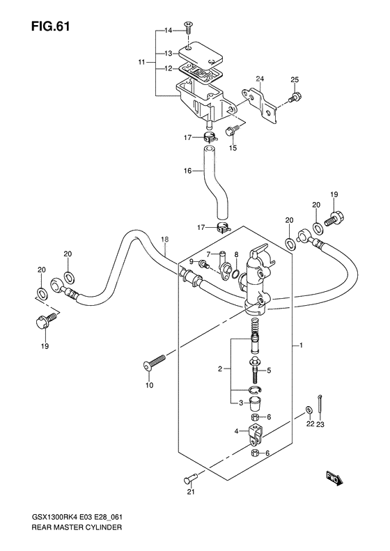 Rear master cylinder