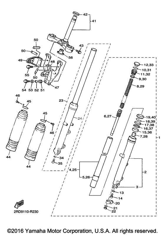 Вилка передней оси