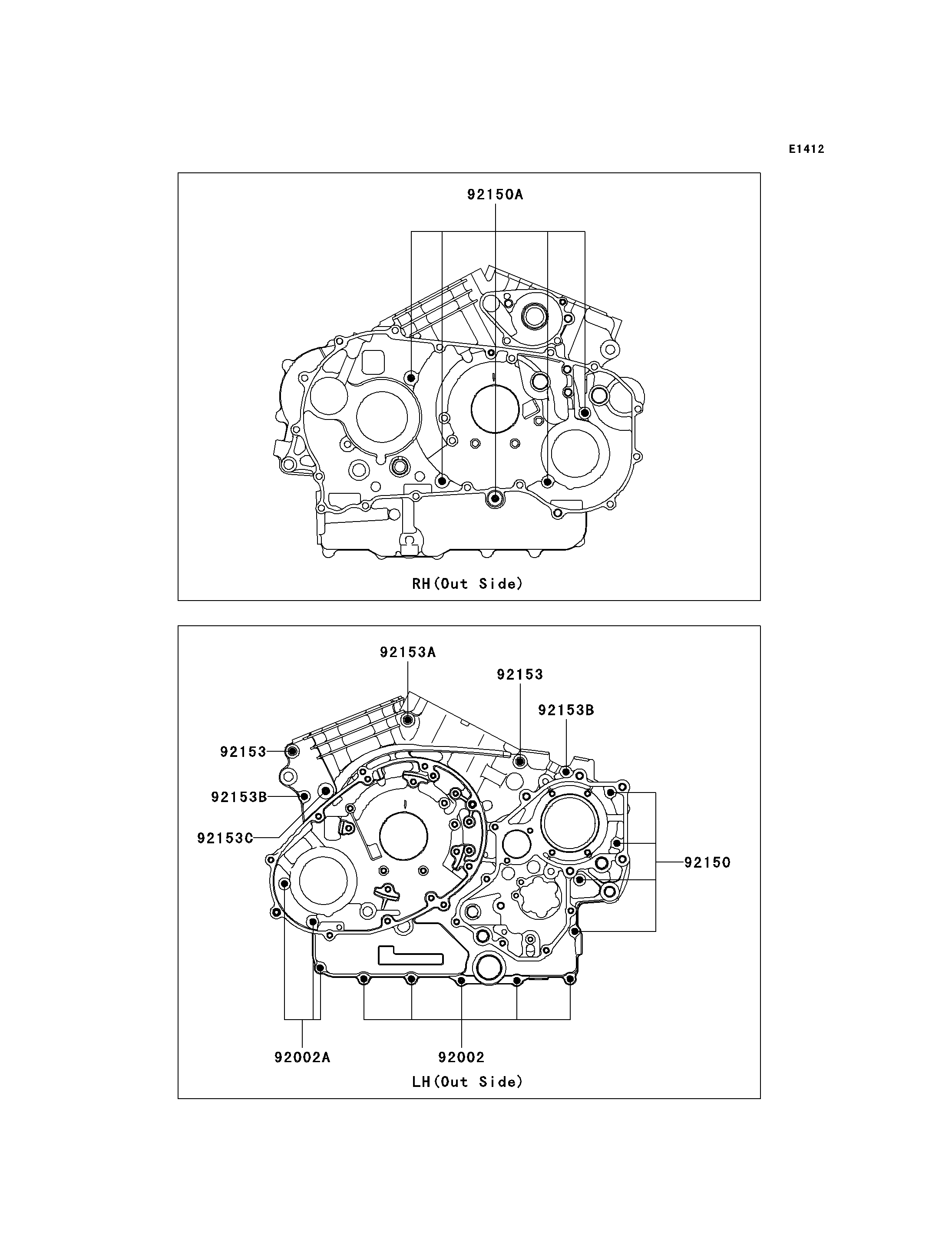 Crankcase Bolt Pattern(A1/A2)
