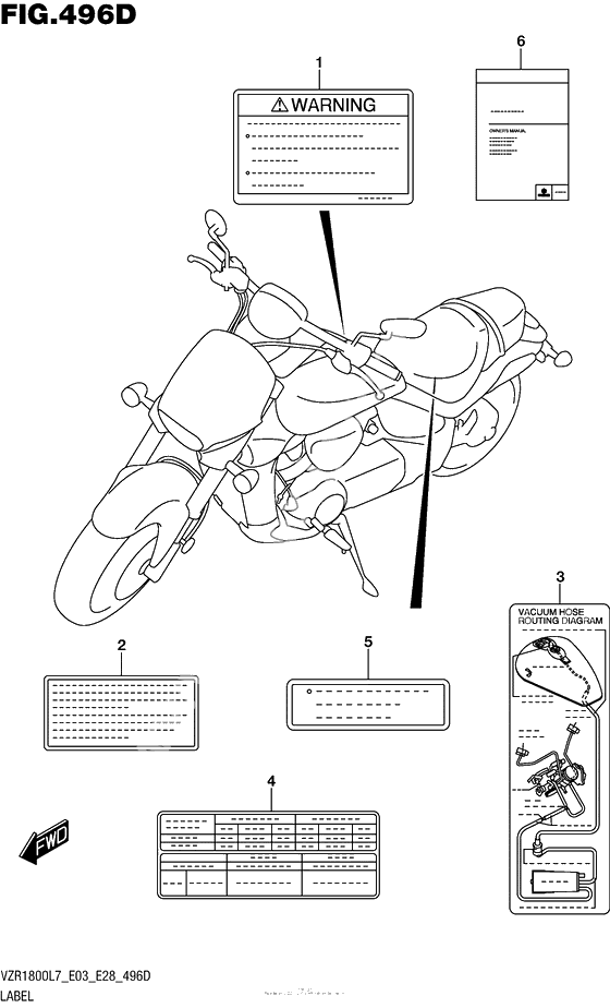 Информационные наклейки (Vzr1800Bzl7 E33)