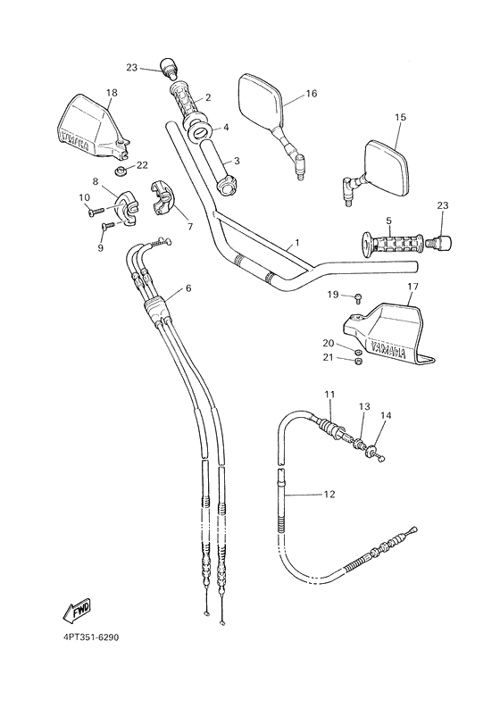 Steering handle. cable