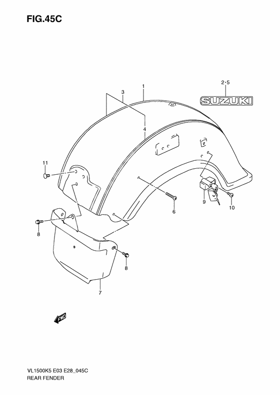 Rear fender              

                  Model k9