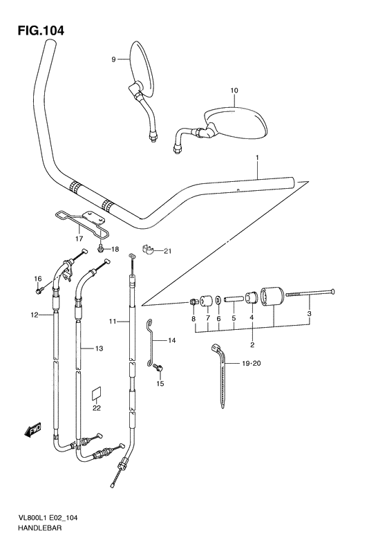 Handlebar              

                  Vl800cl1 e19