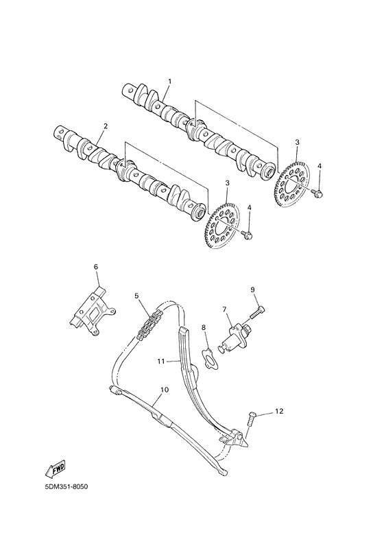 Camshaft. chain