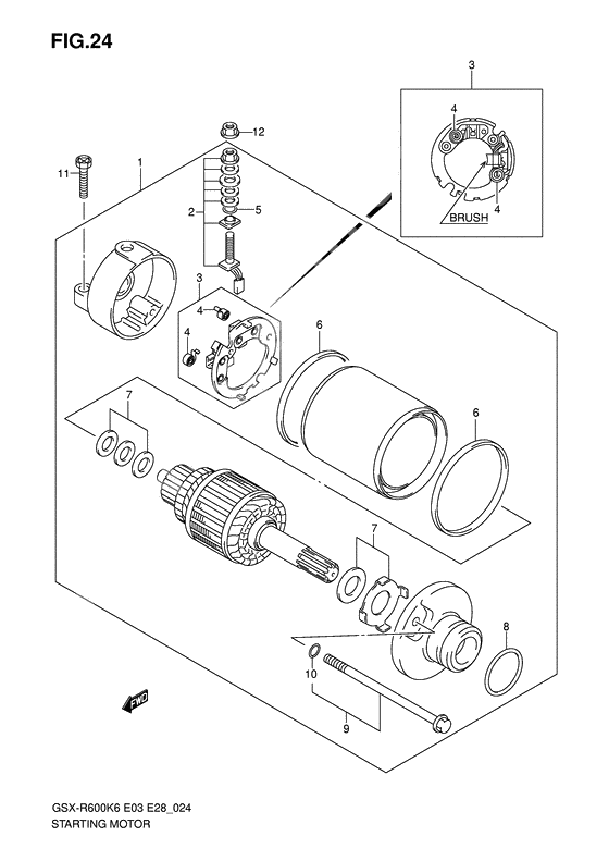 Starting motor