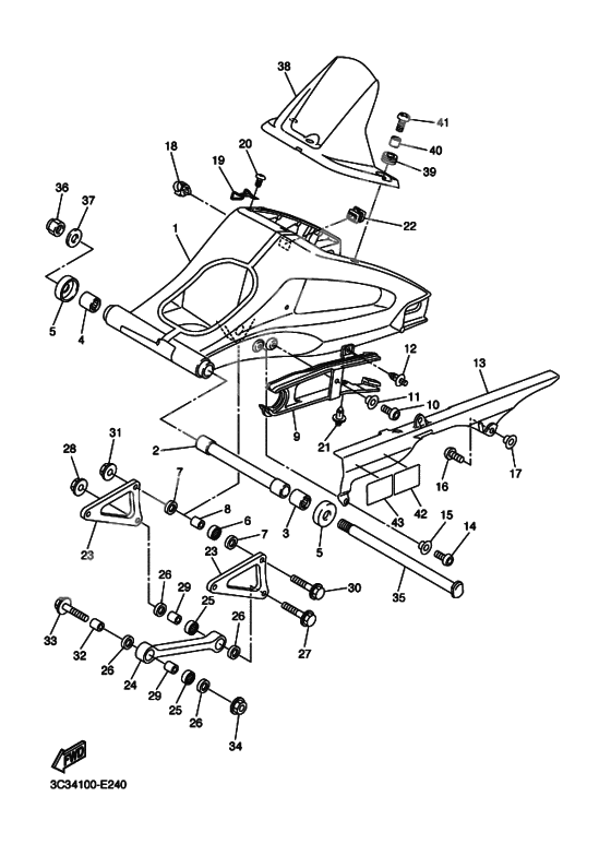 Rear arm