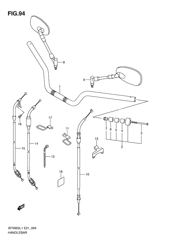 Handlebar              

                  Sfv650ual1 e21