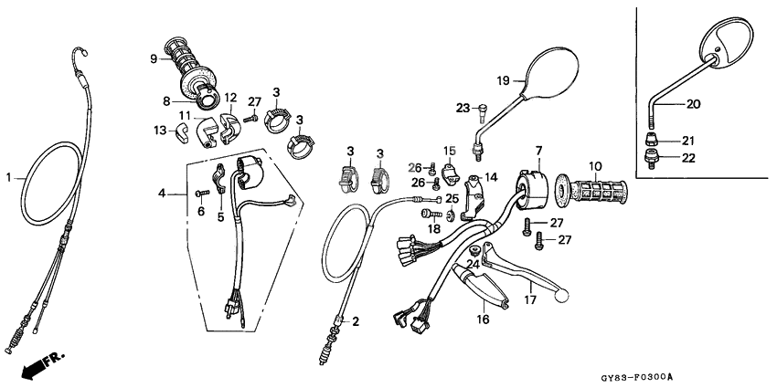 Handle lever/switch/cable