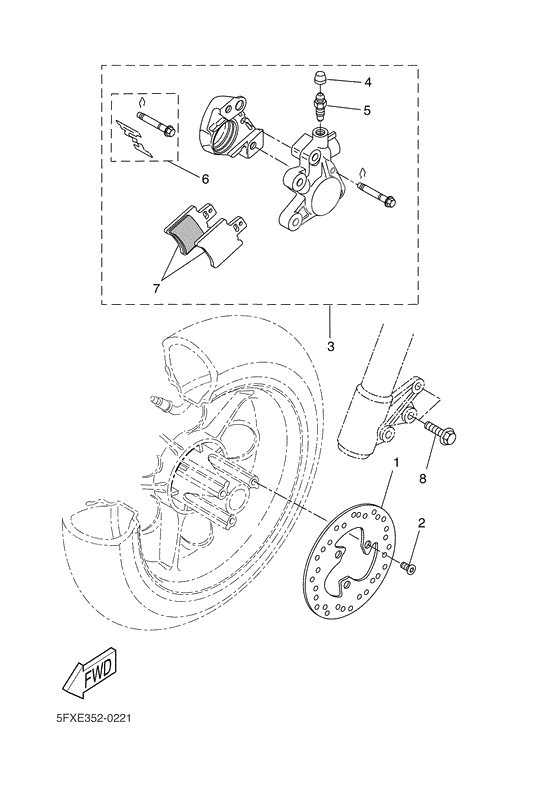 Front brake caliper